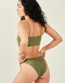 Accessorize Shimmer Bikini Bottoms Green