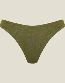 Accessorize Shimmer Bikini Bottoms Green