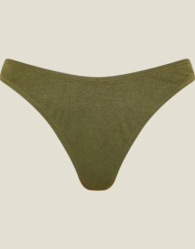 Accessorize Shimmer Bikini Bottoms Green