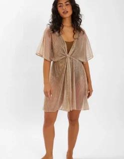 Accessorize Shimmer Kaftan Gold