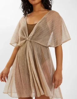Accessorize Shimmer Kaftan Gold