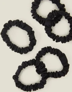 Accessorize Skinny Satin Scrunchies 5 Pack