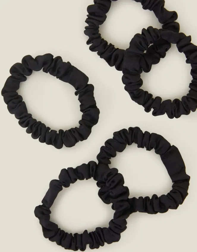 Accessorize Skinny Satin Scrunchies 5 Pack