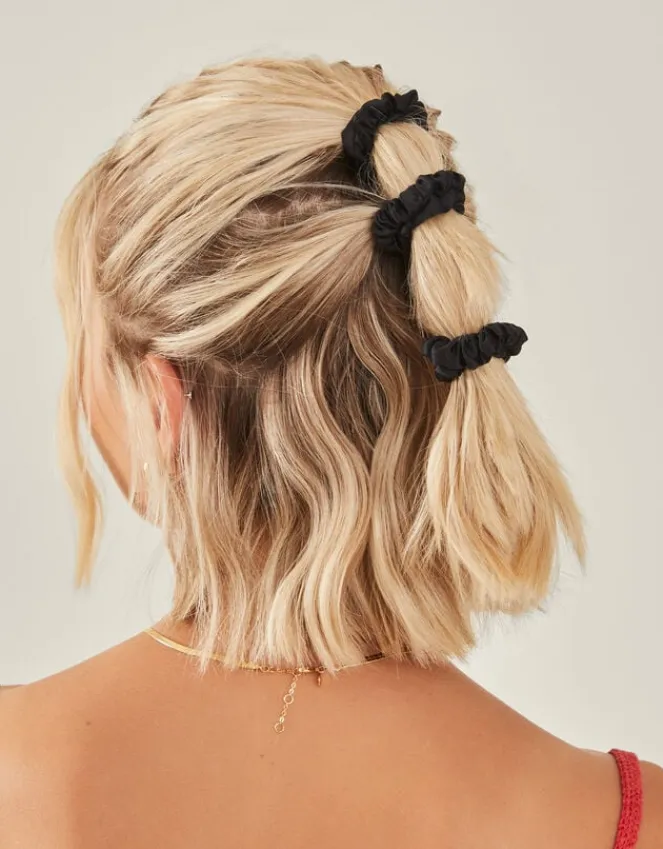 Accessorize Skinny Satin Scrunchies 5 Pack