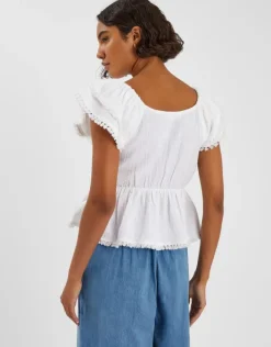 Accessorize Sleeveless Frilly Tassel Top White