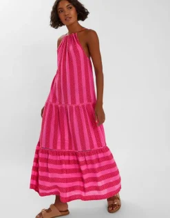 Accessorize Sleeveless Jacquard Maxi Dress Multi