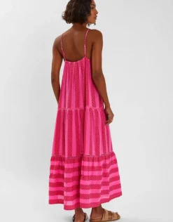 Accessorize Sleeveless Jacquard Maxi Dress Multi