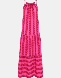 Accessorize Sleeveless Jacquard Maxi Dress Multi