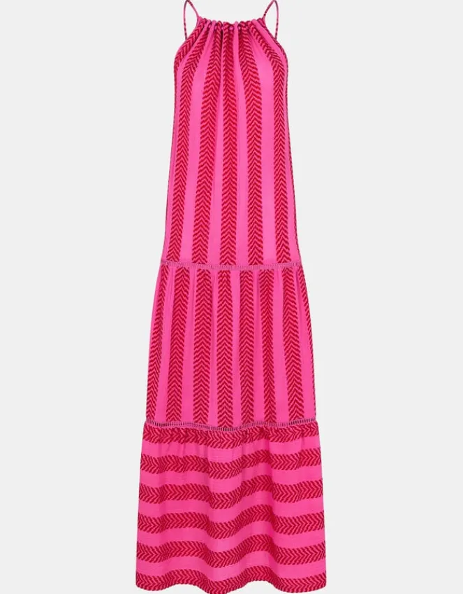 Accessorize Sleeveless Jacquard Maxi Dress Multi