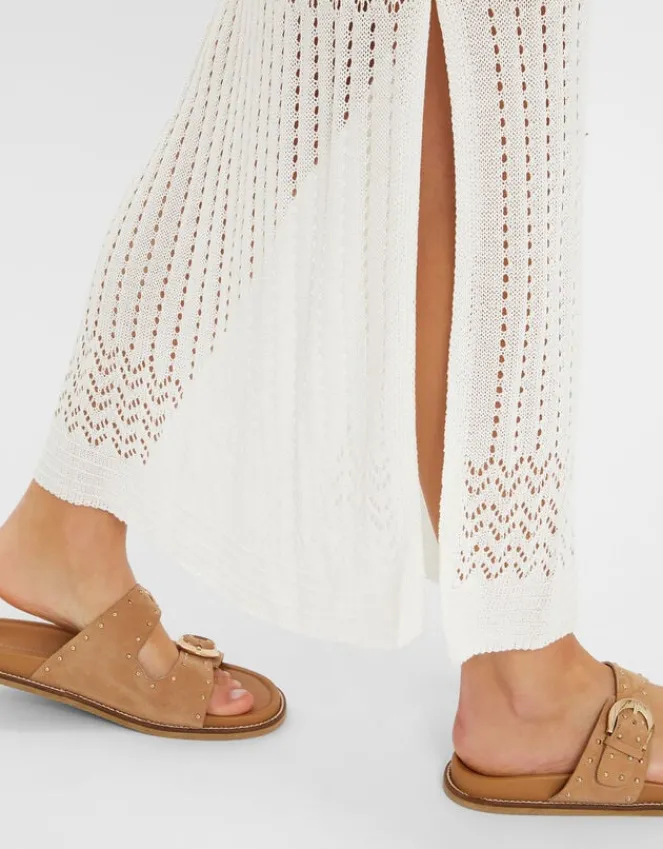Accessorize Sleeveless Knitted Maxi Dress Natural