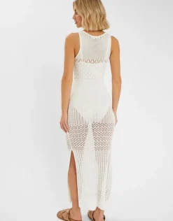 Accessorize Sleeveless Knitted Maxi Dress Natural