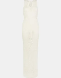 Accessorize Sleeveless Knitted Maxi Dress Natural