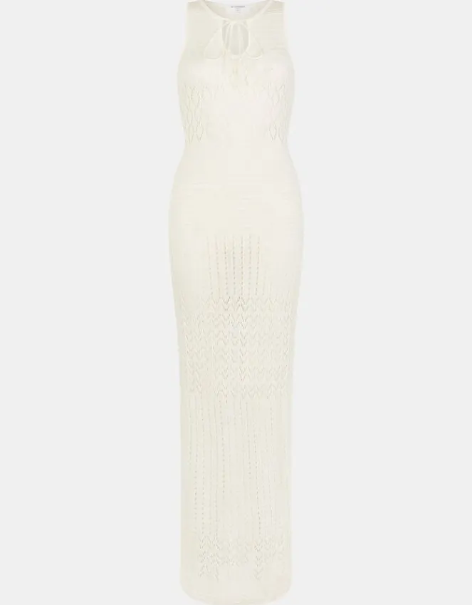 Accessorize Sleeveless Knitted Maxi Dress Natural