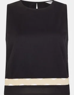 Accessorize Sleeveless Ric Rac Top Black