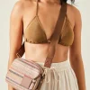 Accessorize Small Stripe Raffia Cross-Body Bag
