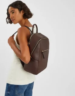 Accessorize Smart Zip Around Backpack Brown