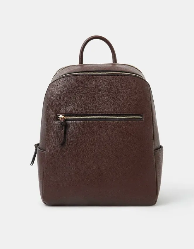 Accessorize Smart Zip Around Backpack Brown