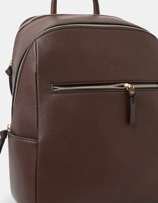 Accessorize Smart Zip Around Backpack Brown