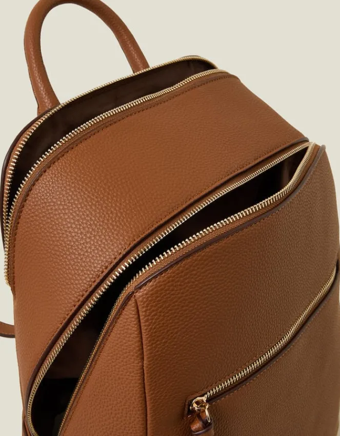 Accessorize Smart Zip Around Backpack Tan