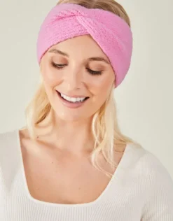 Accessorize Soft Knit Bando Headband Pink