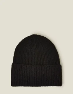 Accessorize Soho Knit Beanie Hat Black