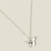 Accessorize Solid Butterfly Pendant Necklace