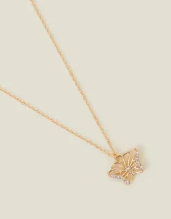 Accessorize Sparkle Butterfly Pendant Necklace