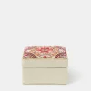 Accessorize Square Mirror & Bead Embellished Jewellery Box