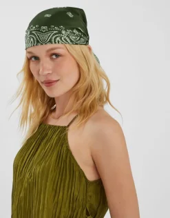 Accessorize Square Satin Bandana Scarf