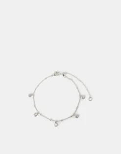 Accessorize Sterling Silver Crystal Station Bracelet