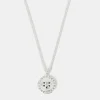Accessorize Sterling Silver-Plated Diamante Disc Pendant Necklace