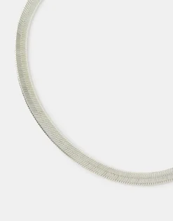 Accessorize Sterling Silver-Plated Omega Chain Bracelet