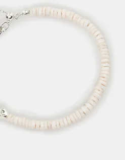 Accessorize Sterling Silver-Plated Shell Beaded Bracelet