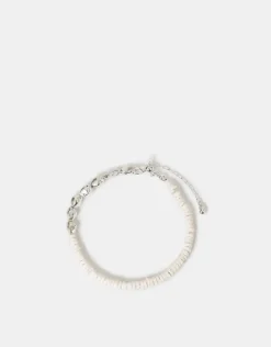 Accessorize Sterling Silver-Plated Shell Beaded Bracelet