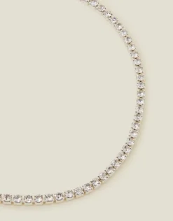 Accessorize Sterling Silver-Plated Tennis Bracelet