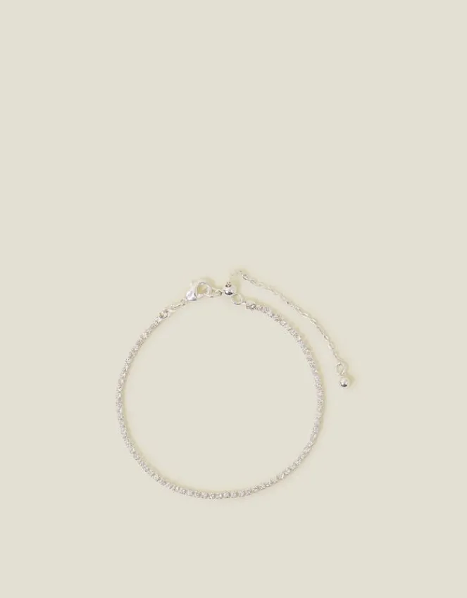 Accessorize Sterling Silver-Plated Tennis Bracelet