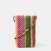 Accessorize Stripe Beaded Phone Bag