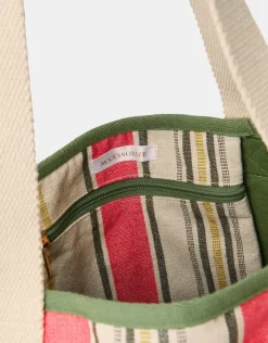 Accessorize Stripe Canvas Tote Bag