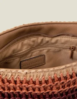 Accessorize Stripe Raffia Cross-Body Bag