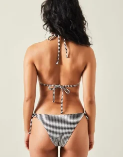 Accessorize Stripe Seersucker Bikini Bottom Black