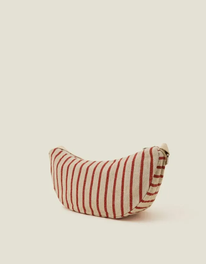 Accessorize Stripe Sling Cross-Body Bag Red
