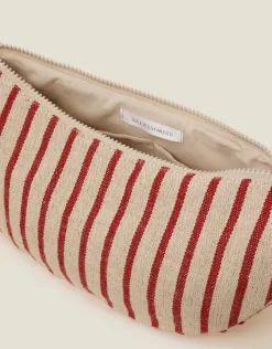 Accessorize Stripe Sling Cross-Body Bag Red