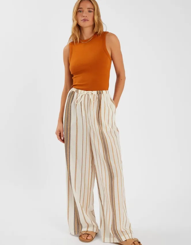 Accessorize Stripe Wide Leg Trousers Multi