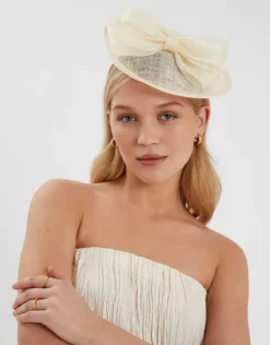 Accessorize Structured Disc Bow Fascinator Ivory