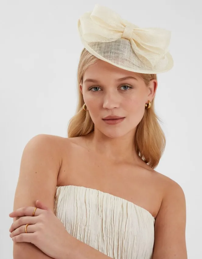 Accessorize Structured Disc Bow Fascinator Ivory