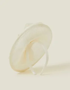 Accessorize Structured Disc Bow Fascinator Ivory