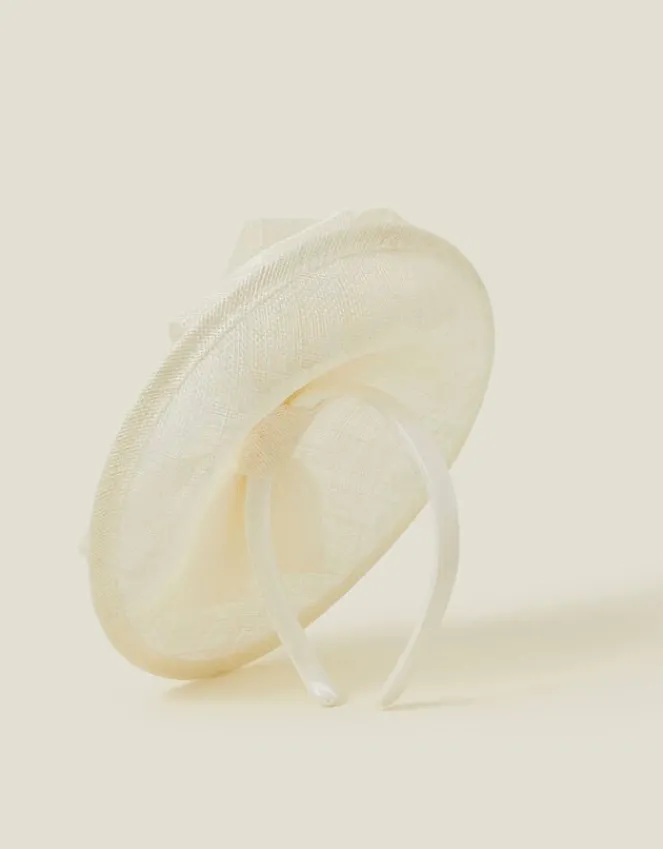 Accessorize Structured Disc Bow Fascinator Ivory