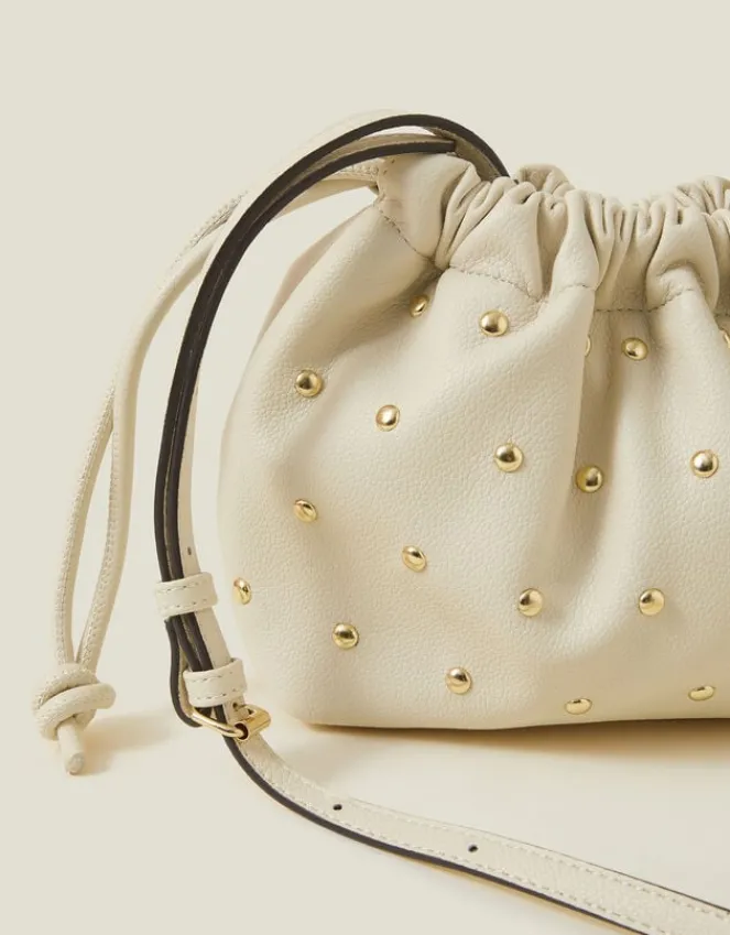 Accessorize Studded Drawstring Pouch Bag