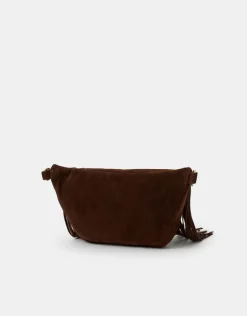 Accessorize Suede Fringe Cross Body Sling Bag