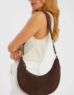 Accessorize Suede Sling Crossbody Bag